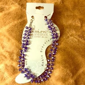 Blue gem ankle bracelet